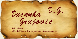 Dušanka Grujović vizit kartica